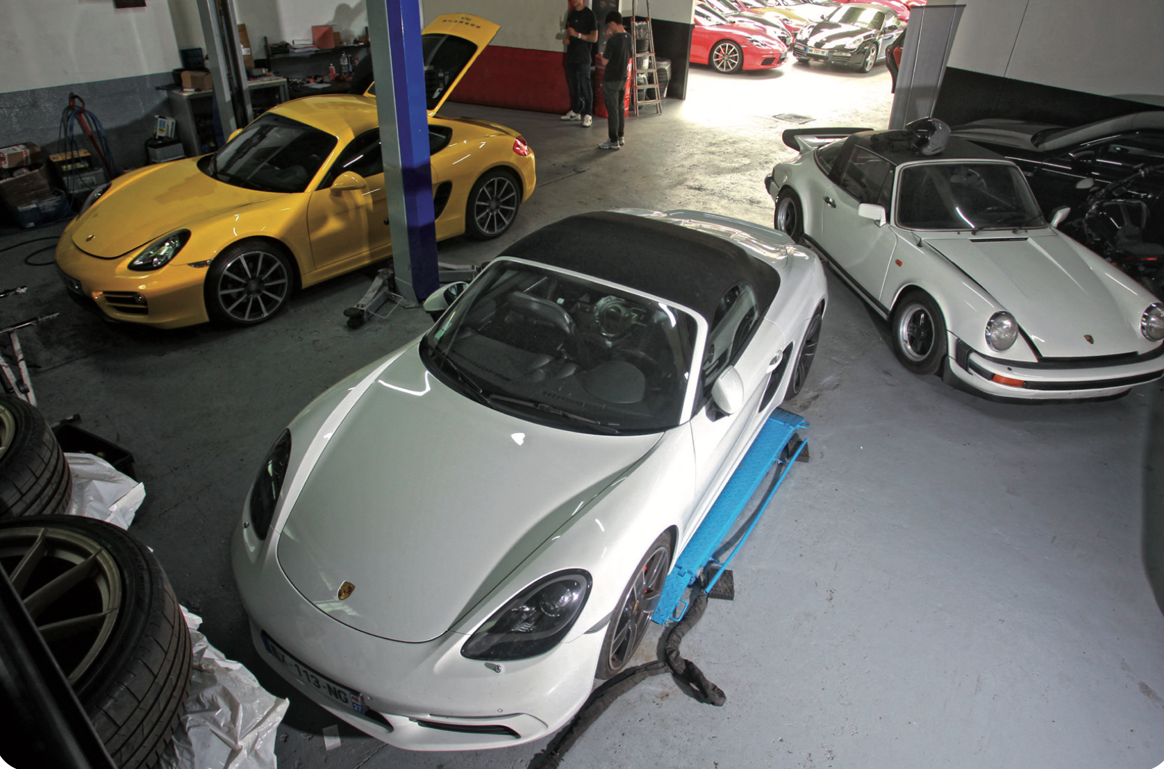 Boxster, 718 et 911 classique — trois générations dans l'atelier