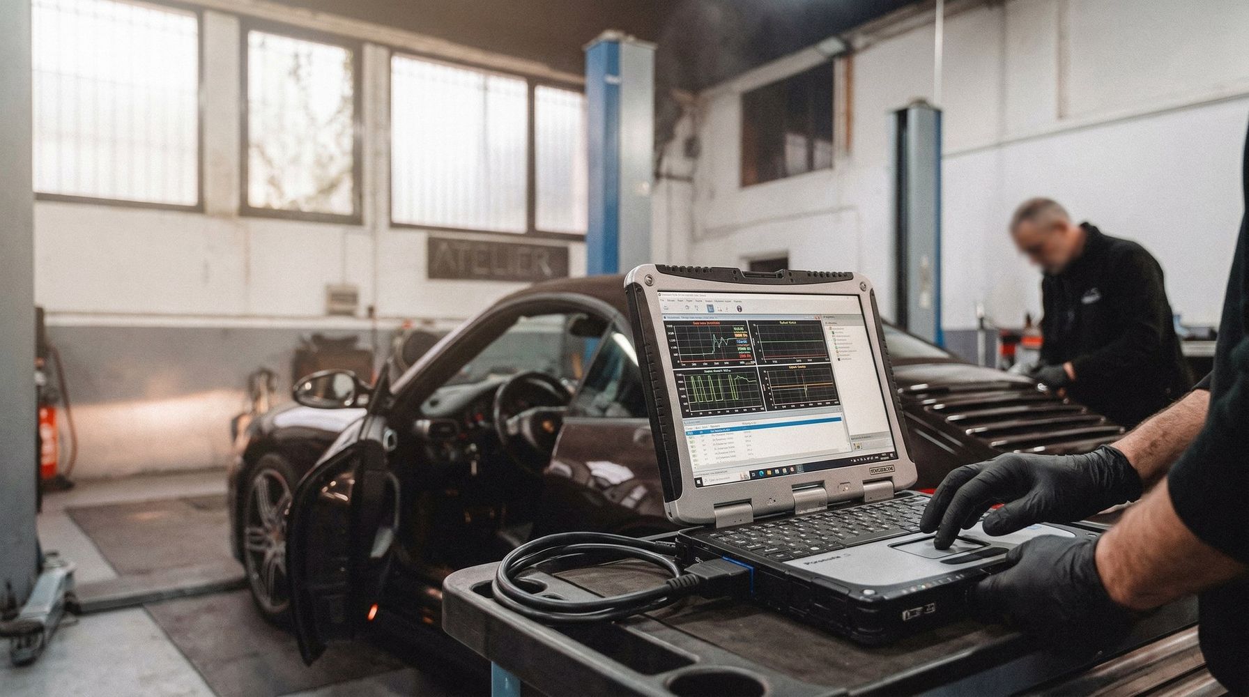 Diagnostic PIWIS Porsche : voyant moteur, boîte PDK, PCM – spécialiste Porsche Yvelines