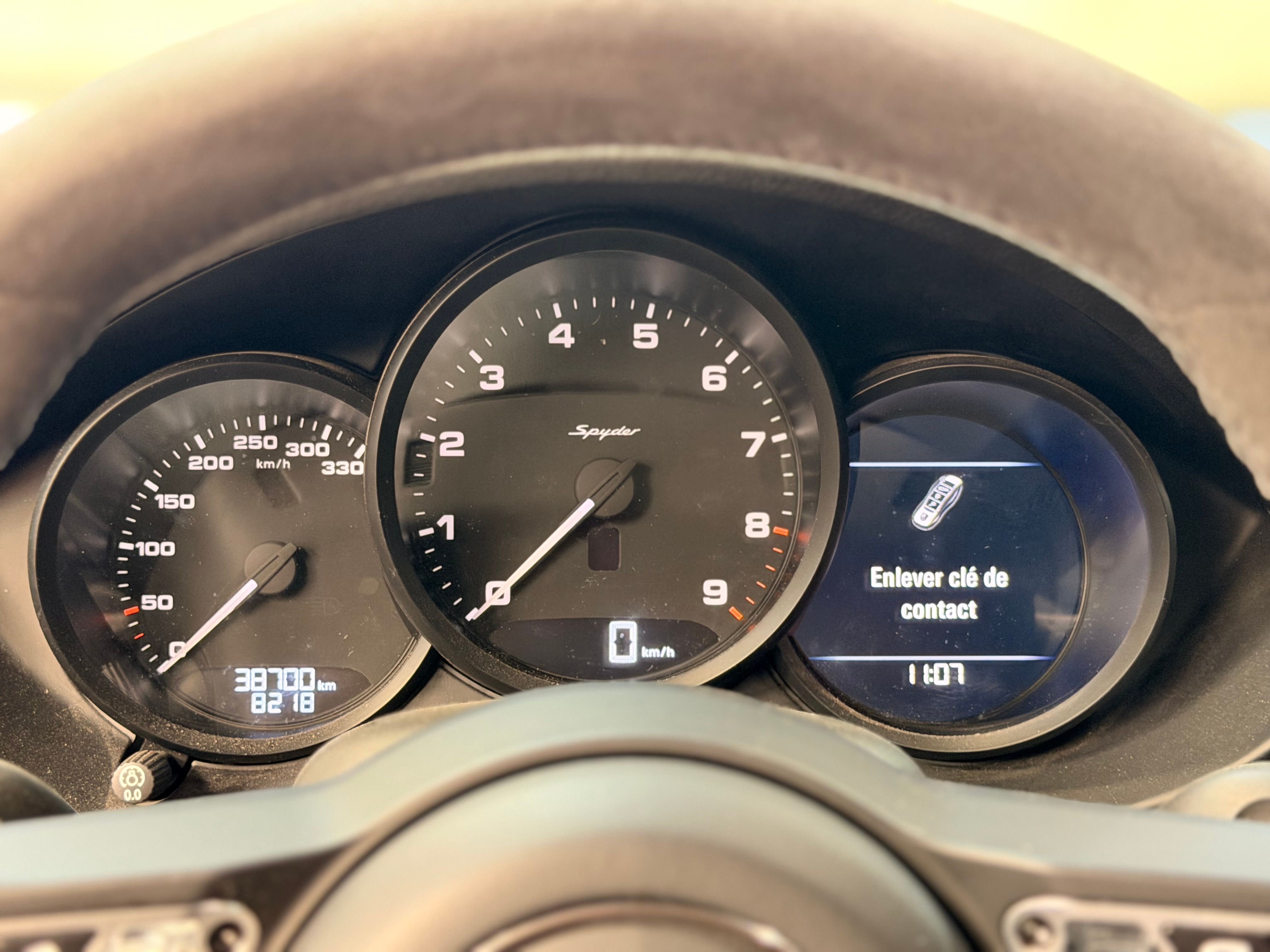 Porsche 718 Boxster Spyder 2019 — tableau de bord (21)