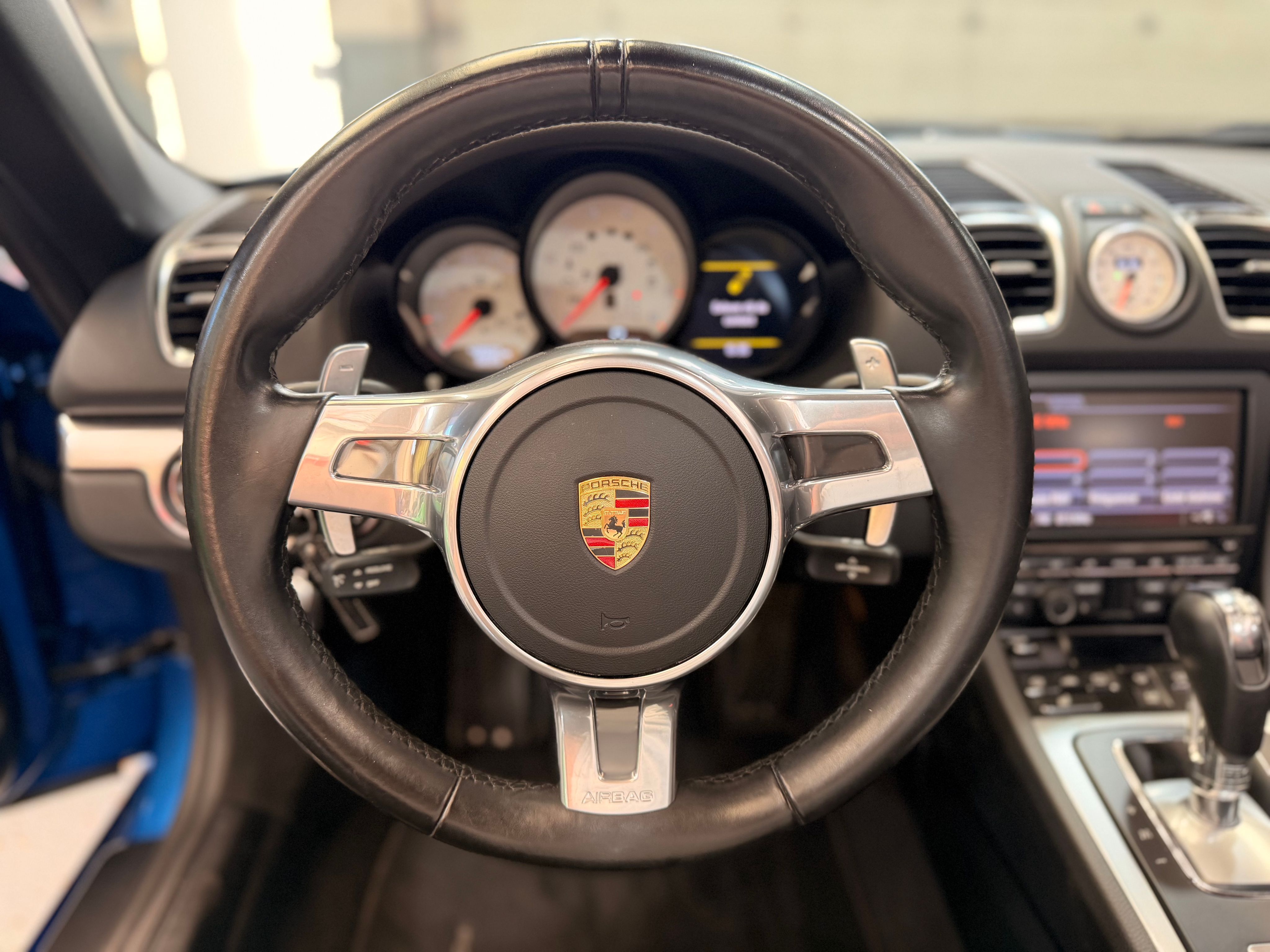 Porsche 981 Boxster 2.7 265cv PDK Chrono 48000 km Bleu saphire 2014 — photo (14)