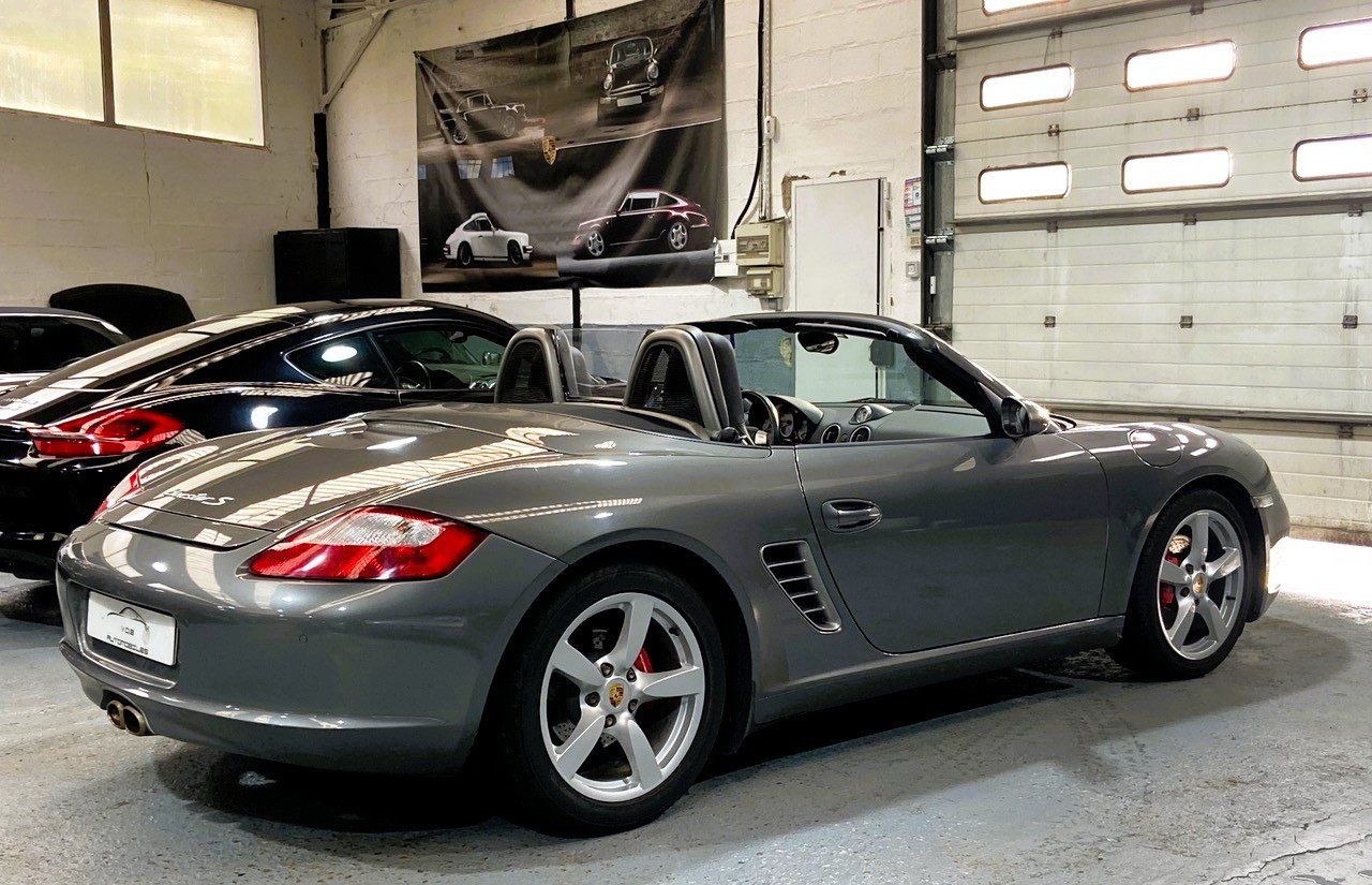 Porsche 987 Boxster S 2007 — vue arriere trois-quarts (4)