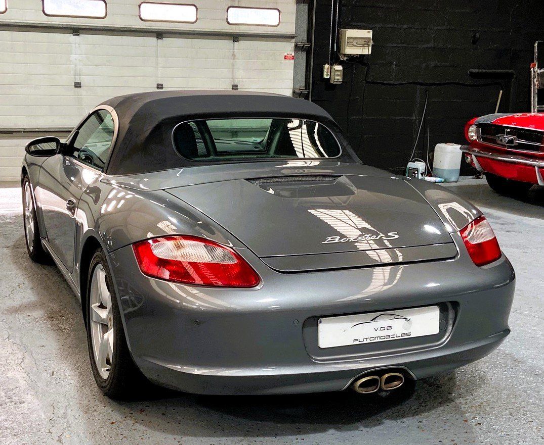 Porsche 987 Boxster S 2007 — vue arriere trois-quarts (9)