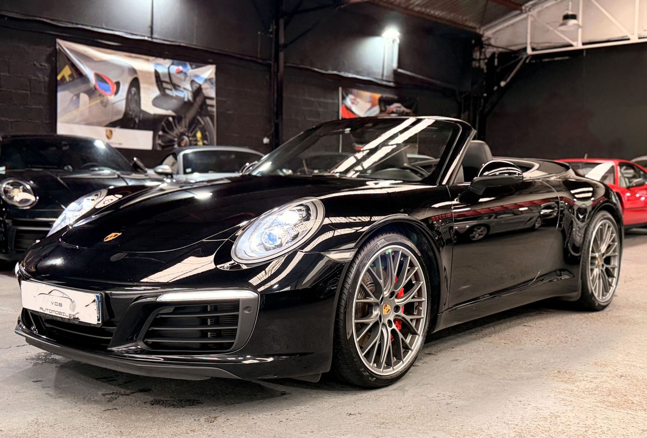 Porsche 991 Carrera S Cabriolet 3.0 420cv PDK Lift Chrono PSE 2016 — vue avant trois-quarts (1)