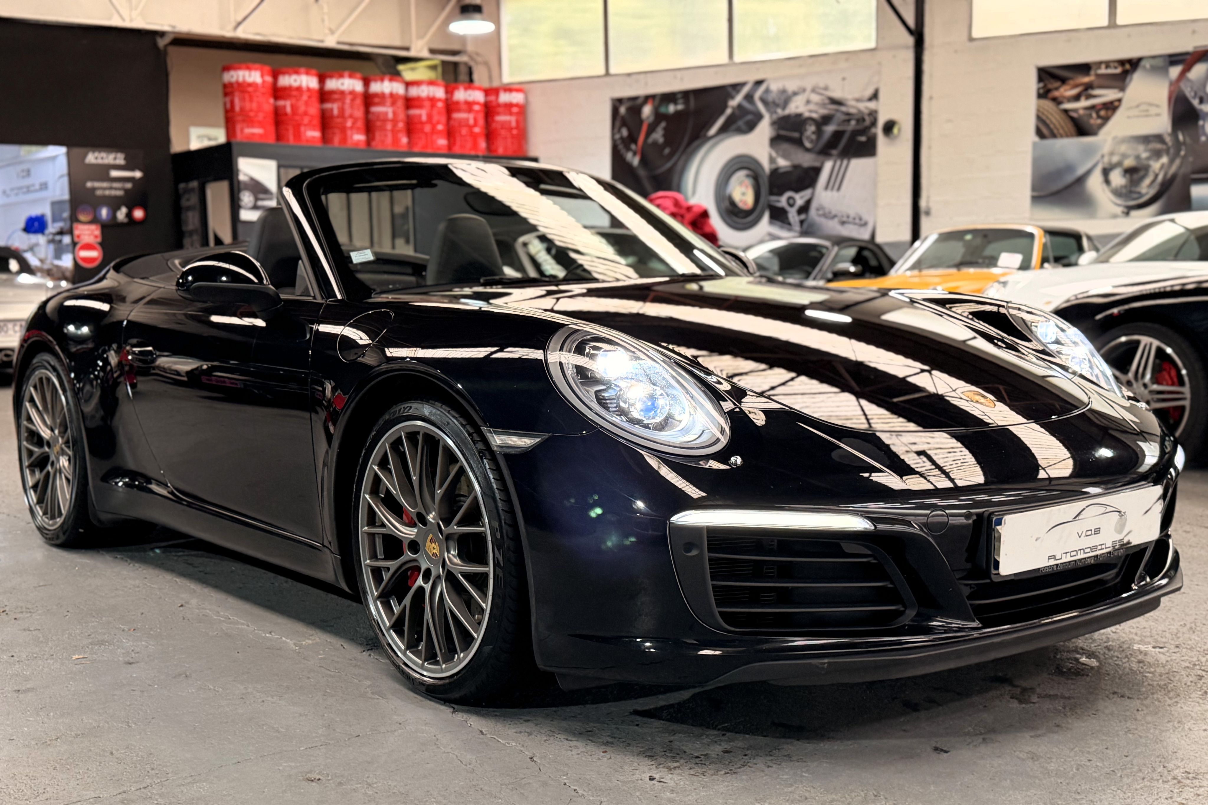 Porsche 991 Carrera S Cabriolet 3.0 420cv PDK Lift Chrono PSE 2016 — vue avant trois-quarts (2)