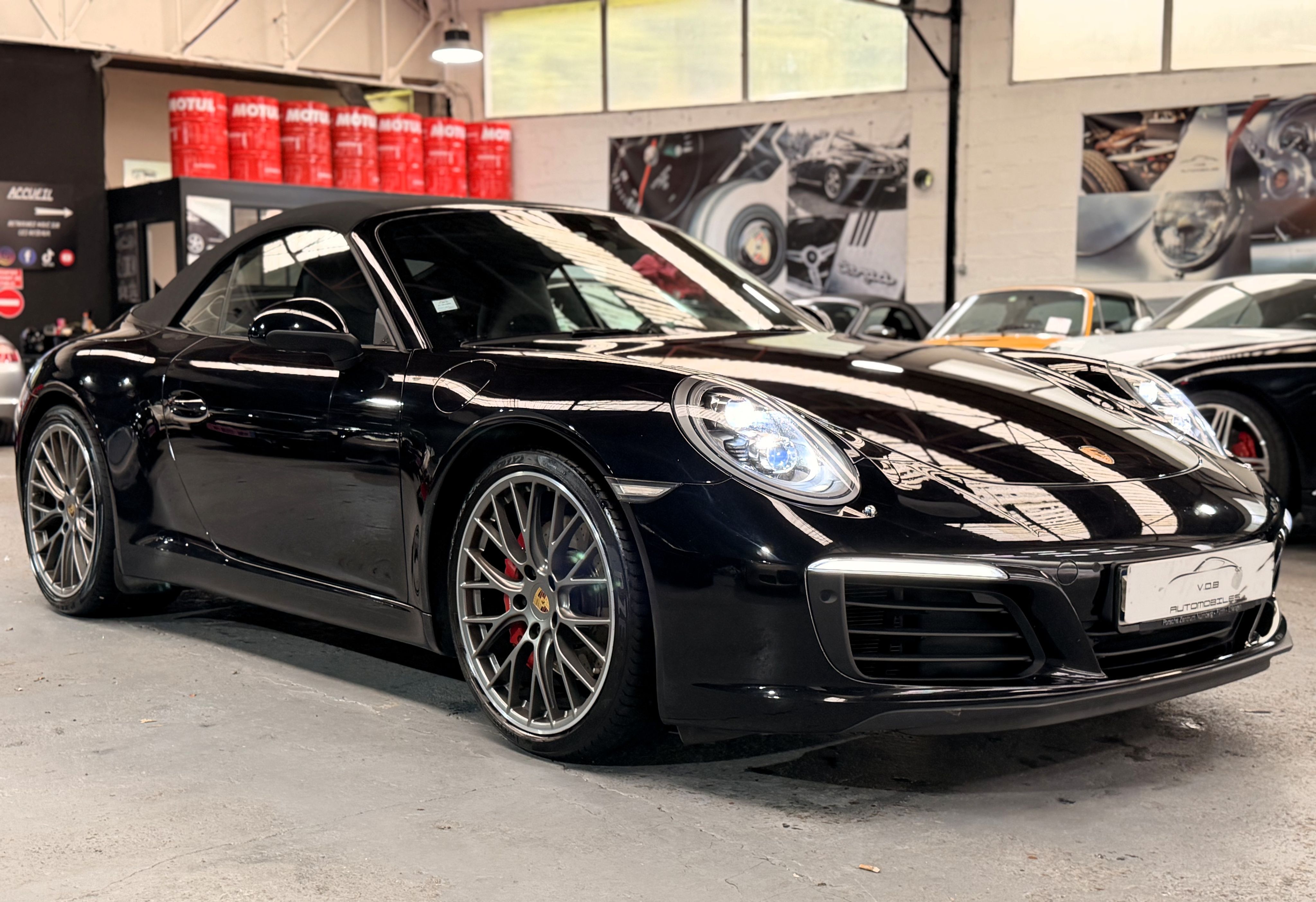Porsche 991 Carrera S Cabriolet 3.0 420cv PDK Lift Chrono PSE 2016 — vue avant trois-quarts (3)