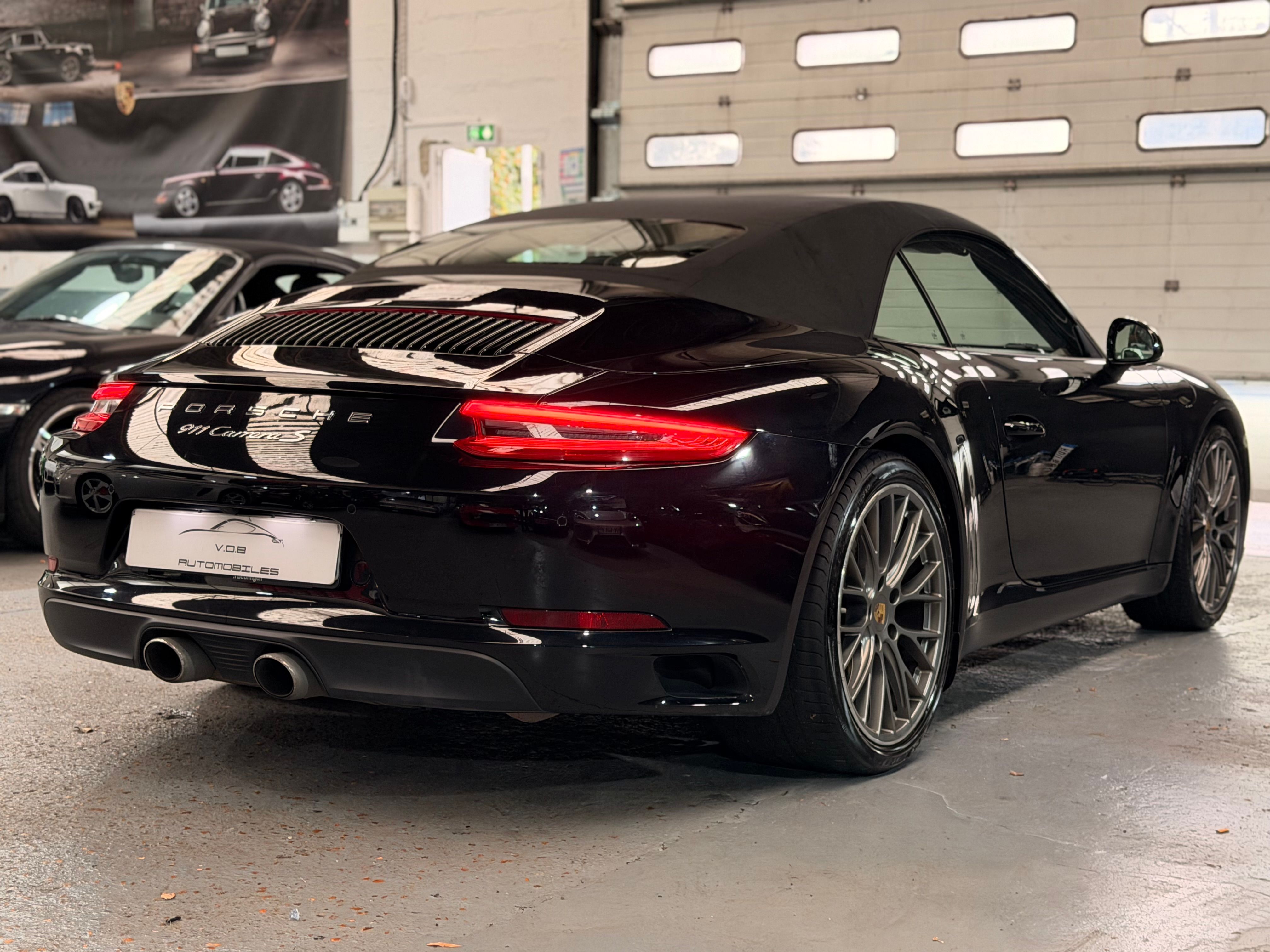 Porsche 991 Carrera S Cabriolet 3.0 420cv PDK Lift Chrono PSE 2016 — vue arriere trois-quarts (8)
