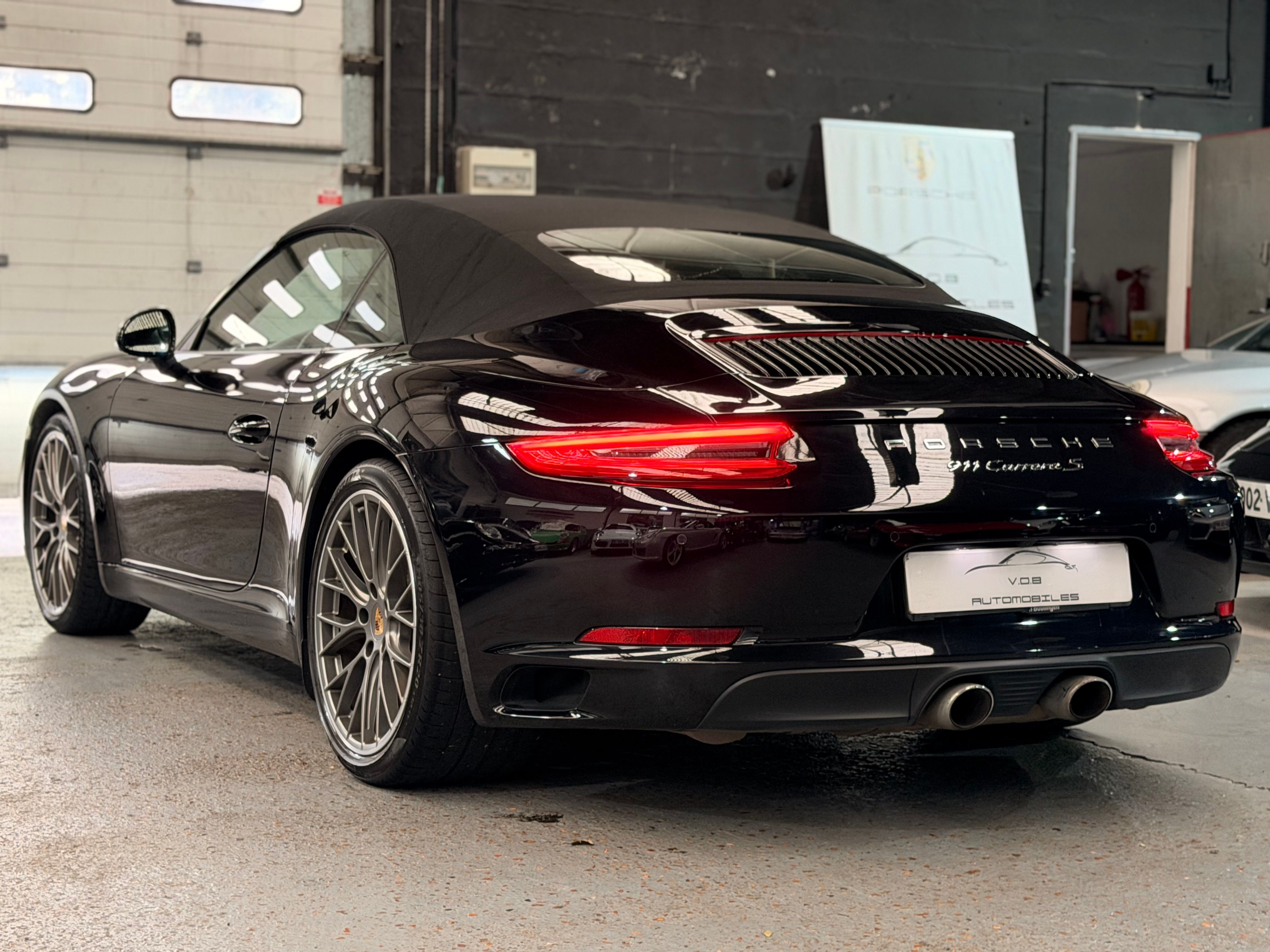 Porsche 991 Carrera S Cabriolet 3.0 420cv PDK Lift Chrono PSE 2016 — vue arriere trois-quarts (12)